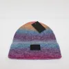 Mode Gradient Hip Hop Cap Unisex Designer Beanie Hüte Winter Caps Für Männer Frauen Warme Gestrickte Hut