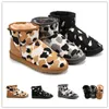 Fashion brand designer uggltys Leopard pattern Snow boots classic Medium boots ugglie Woolen bootes 2023 New Winter warm shoes