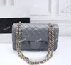 Double Flap Bags Handbags Designer Lambskin Caviar Lady Shoulder Silver Gold Chain Bag Purse Leather Fashion Pochette Women Luxury Classic Handbags
