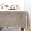 Tischdecke aus Polyester, Leinen, Spitzenkante, rechteckige Quasten, staubdichte Abdeckung für Küche, Esszimmer, Heimdekoration 221122
