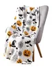 Cobertores Halloween Throw Blanket Lantern Abumpkins com milho doce para sofá cadeira de sofá ou dormitório super suave rei rainha size 221122