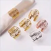 Napkin Rings Wedding Napkin Rings Metal Holders For Dinners Party El Table Decoration Supplies Buckle 100Pcs T1I3433 51 G2 Drop Deli Dh0W4