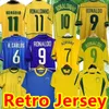 1998 Brezilya futbol formaları 2002 retro gömlekler Carlos Romario Ronaldo Ronaldinho 2004 camisa de futebol 1994 Brezilya 2006 1982 RIVALDO ADRIANO 1988 2000 1957 2010