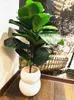 Decorative Flowers Large Artificial Tropical Plants Green Plastic Banyan Branches Indoor Rare Fake Potted Home El Office Shop Decor Po Props