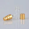 Hurtownia mini małe perfuma szklana butelka do napełniania aluminium rozpylacza pompy do sprayu do sprayu kosmetycznego 2,5 ml 3ml