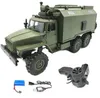 Ensemble de voitures électriques RC WPL B 36 B36 RC Truck 1 16 simulation pleine grandeur 6 roues motrices Modèle de camion militaire soviétique Oural hors route Télécommande 221122