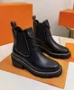 トップラグジュアリーブランドBeaubourg Ankle Boots Black Calfskin Leather Comabt Boot Lug Sole Lady Booty Luxury Design Martin Booties Party WeddingEu35-43