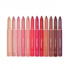 Handaiyan Lip Lip Sale Whole Lipstick Pencil Crayons Matite labbra Matte Matte Waterproof من السهل ارتداء أحمر الشفاه الطبيعية 12 غنية بالألوان التجميلية.