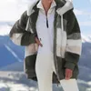 Herrjackor Casual Coats Zipper Hip Hop Autumn och Winter Loose Plush Multicolor Hooded For Men Women 221122