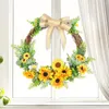 Decorative Flowers Lavender Wreath Wreaths Door Hanging Home Decor 40cm Plastic Yellow Simulation Garland