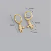 Orecchini a cerchio Enosola Creative Statue Figure Star Ear Buckle per le donne Fascino di gioielli umani minimalista in vero argento sterling 925