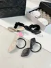 Party Favor Fashion Bowknot Metal C Symbol Classic Elastic Hair Ties Pu Leather Hairrope Hairband Gift Vipcards