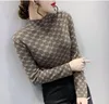 Frauenpullover für Pullover Turtleneck Stricker Luxus Ggity Letter Pullover Mädchen Tops Pluz Größe 4xl3xl