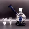 Mini 8,5 Zoll Glasbong Wasserrecycler Eiform Dab Rig mit Perkolator Bubbler Rauchpfeife