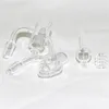 Smoking Diamond Knot Loop Quartz Bangers 10mm 14mm 18mm Maschio Femmina 45 90 Quartz Loop Banger Nails Per Glass Bong Rig Nectar Dab Straw Pipes