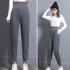 Women's Pants Capris Women Baggy Warm Fleece Lined Harem Winter Oversized 4xl Super High Waist Lambwool Sweatpants Casual Thick Jogger Trousers 221122