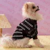 Klassisk brev husdjur tröja skjorta hundkläder stretch stickad husdjur t skjortor mode hundar tröja multi färg