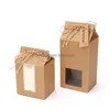 Emballage cadeau Boîte d'emballage de thé Carton Kraft Sac de papier plié Stockage de noix de nourriture debout Emballage 93 G2 Drop Livraison Home Garden Fe DHS3T