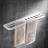 Ensemble d'accessoires de bain accessoires de salle de bain porte-papier carré blanc porte-serviettes porte-savon support étagère d'angle crochet matériel