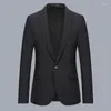 Herrdräkter boutique Foreign Trade Men's Light Business Fashion Suit Solid Color British Style Casual Slim Jacket Singel