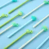 Kawaii Little Soft Silicone Dinosaur Gel Pen 0.5mm Ink Marker School Office Writing Supply Stationery Escolar Papelaria