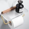 Bath Accessory Set Bathroom Aluminium & Black Walnut Acrylic Towel Rack/Bar Tissue Toilet Brush Holder Corner Shelf Hardware