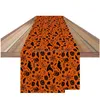 Autres fournitures de fête de fête Fournitures de fête Halloween Table Décoration Nappe Pour La Décoration Intérieure De Luxe Citrouille Chauve-Souris Araignée Sorcière G Dhhms