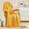 Blanket Inya Knitted Solid Color Waffle Embossed Nordic Decorative for Sofa Bed Throw Chunky Knit Plaids 221122