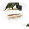 Autres Fournitures Pour Oiseaux En Acier Inoxydable Abreuvoir Pour Oiseaux Fournitures Plats Perroquet Aliments Pour Animaux Tasses Avec Pince Cage Bol Suspendu Disp Dh9We