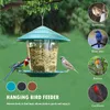 Autres fournitures pour animaux de compagnie Gazebo imperméable suspendu mangeoire à oiseaux sauvages conteneur extérieur avec corde de suspension type de maison d'alimentation à oiseaux décor 221122