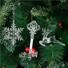 Decorações de Natal Decorações de Natal acrílico Pingente transparente 2022 Ornamentos de árvore de Natal Merry Decoration for Home Navidad G Dhnig