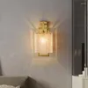 Настенная лампа Deyidn Copper Crytal Creative Led Lantern Sconce Light Golden Foane для гостиной Столовой спальня Лестница