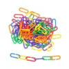 Andra fågelförsörjningar typ C Bird Toys Mticolor Birds Gnaw Plaything Parrot Color Plastic Chain Link Ett paket med 100 st nytt 6 5JX J2 D DHAUK