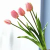 Decorative Flowers Wreaths Luxury Silicone Real touch Tulips Bouquet decorative Artificial living room decoration flores artificiales 221122