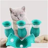 Кошки -груминги кошки, груминг, ботинки с антисропцовыми сапогами Sile Cat Shoes Protector Nail ER для купания парикмахерской проверки инъекции 881 B3 Dr Dhpdy
