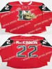 Hokej na studiach nosi Nik1 Halifax Mooseheads 22 Nathan Mackinnon Hockey Jersey Dostosuj biały czerwony 100 zszyty haft hocke9802577