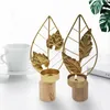 Kandelaars Luxe boombladeren Design Gold Effect Tea Light Stand Holder Candlestick