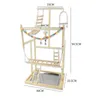 Other Bird Supplies Wood Parrot Playground Bird Playstand Perchers Cockatiel Playgym With Swing Ladders Feeder Bite Toys Lovebirds Activity Center 221122