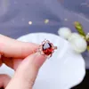 Anelli a grappolo Kjjeaxcmy Fine Jewelry 925 Sterling in argento intarsio Naturale Garnet Garnet Female Crystal Girl Ring Support Relection