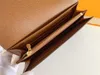 Clássico feminino designer carteiras flor marrom sarah luxo bolsa titular do cartão senhora couro genuíno longo carteiras padrão de grade couro 263n