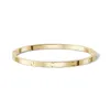 Bracciale rigido Love designer di gioielli con vite bracciale braccialetti in oro rosa Braccialetti in platino Regalo anniversario Acciaio al titanio adulto 365mm brace1083062