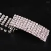 Cinture Catena di cristallo di metallo Nappa Cintura lunga da donna con ciondolo Strass Sposa Argento Bling Accessori per la vita femminile