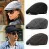 Berets Formal Men Woollen Flat Cap Beret Herringbone Sboy Bakerboy Hat England Style Gatsby Peaky Blinders