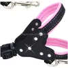 Dog Collars Leashes Reflective Nylon Rhinestone Dog Harnesses Step In Soft Mesh Padded Small Puppy Harness Leash Set Safety For Wa Dhcny