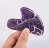 Gua Sha Massage Tool Natural Stone Crystal Rose Quartz Facial Scraping Board Beauty Skin Care Amethyst Guasha Board Massager