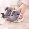 Winter dieren grappige schoenen voor mannen en vrouwen 2020 warme zachte bodem huis binnen de vloer Shark Sharing Hairy slippers ondiepe J220716