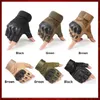 Guanti senza dita per moto ST500 Ciclismo Motocicletta Motocross Biker Rubber Hard Knuckle Mezze dita Protezioni Uomo Donna