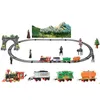 Électrique RC Piste Télécommande Convoyage Voiture Électrique Vapeur Fumée RC Train Simulation Modèle Rechargeable Ensemble Enfants Jouet 221122