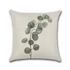 Pillow Case Indie Aloe Vera Cactus Green Leaves Simple Style Decorative Pillowcases Linen Pillowcase Tropical Plant