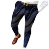Erkekler Trailtsits Erkekler İnce Fit Baskı Fermuarı Düğmesi Pantolon Takım Pantolon Erkek Gündelik Moda Uzun Pantolon Jean kesim 221122